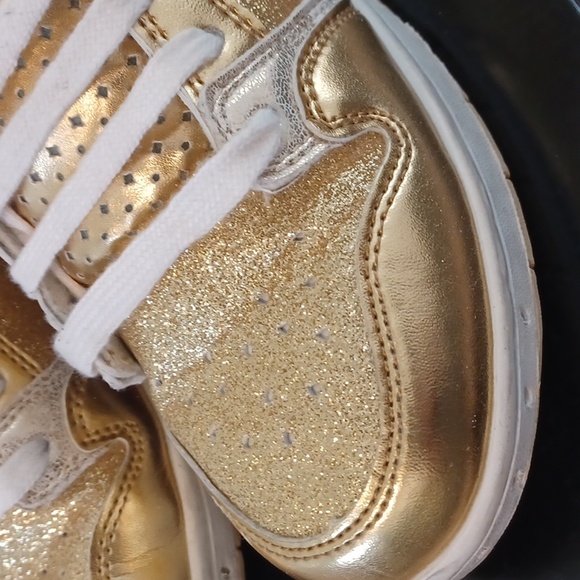 Gold sparkle high top sneakers - Picture 4 of 5
